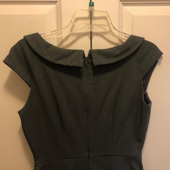 New York & Co Grey Square-Neck Dress | Size 2 - Picture 2 of 4
